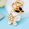 Metal Heart Butterfly Keychain For Women