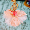 Metal Heart Flower Women's Girly Keychain Bag Pendant
