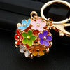 Metal Heart Flower Women's Girly Keychain Bag Pendant