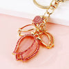 Metal Heart Flower Women's Girly Keychain Bag Pendant
