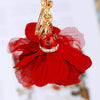 Metal Heart Flower Women's Girly Keychain Bag Pendant