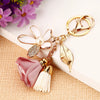 Metal Heart Flower Women's Girly Keychain Bag Pendant