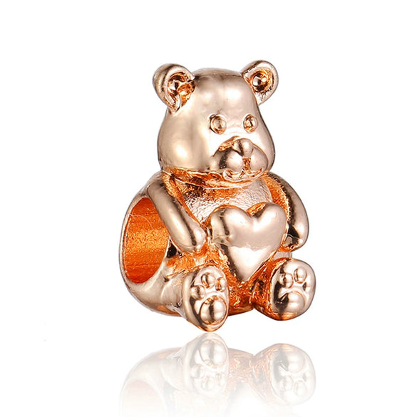 Metal Heart Loose Beads Galaxy Bracelet Diy Accessories With Totem Pattern And Electroplating Process
