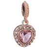 Metal Heart Loose Beads Galaxy Bracelet Diy Accessories With Totem Pattern And Electroplating Process
