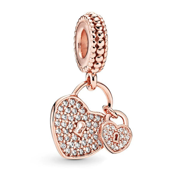 Metal Heart Loose Beads Galaxy Bracelet Diy Accessories With Totem Pattern And Electroplating Process
