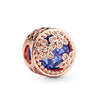 Metal Heart Loose Beads Galaxy Bracelet Diy Accessories With Totem Pattern And Electroplating Process