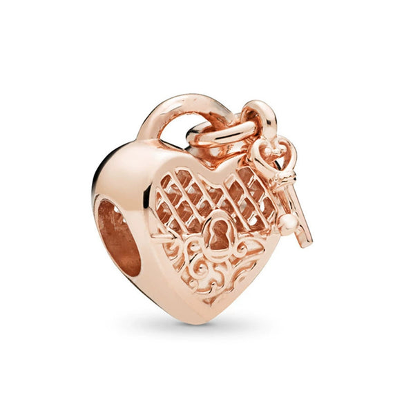 Metal Heart Loose Beads Galaxy Bracelet Diy Accessories With Totem Pattern And Electroplating Process