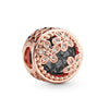 Metal Heart Loose Beads Galaxy Bracelet Diy Accessories With Totem Pattern And Electroplating Process