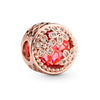 Metal Heart Loose Beads Galaxy Bracelet Diy Accessories With Totem Pattern And Electroplating Process