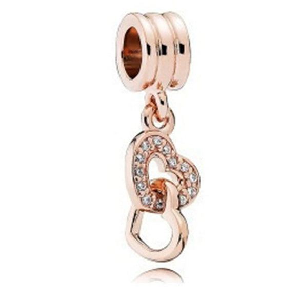 Metal Heart Loose Beads Galaxy Bracelet Diy Accessories With Totem Pattern And Electroplating Process