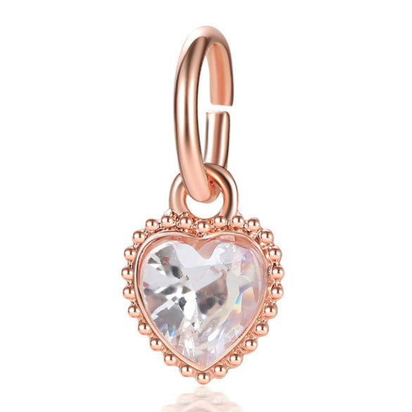 Metal Heart Loose Beads Galaxy Bracelet Diy Accessories With Totem Pattern And Electroplating Process