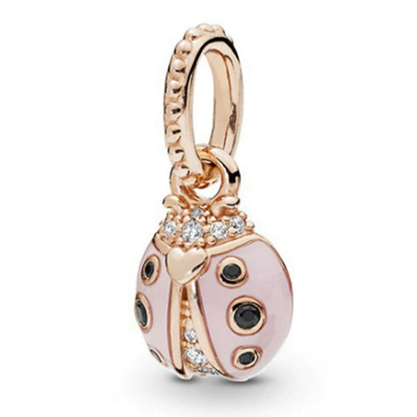 Metal Heart Loose Beads Galaxy Bracelet Diy Accessories With Totem Pattern And Electroplating Process