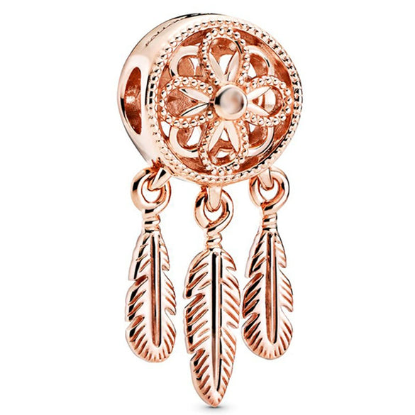 Metal Heart Loose Beads Galaxy Bracelet Diy Accessories With Totem Pattern And Electroplating Process