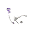 Metal Heart Shape Zirconia Fashion Piercing Earrings For Girls