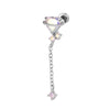 Metal Heart Shape Zirconia Fashion Piercing Earrings For Girls