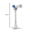 Metal Heart Styling Electroplated Double Head Screw Butterfly Ear Bone Nail For Women