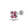 Metal Heart Styling Electroplated Double Head Screw Butterfly Ear Bone Nail For Women