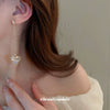 Metal Heart Zircon Love Earrings For Women