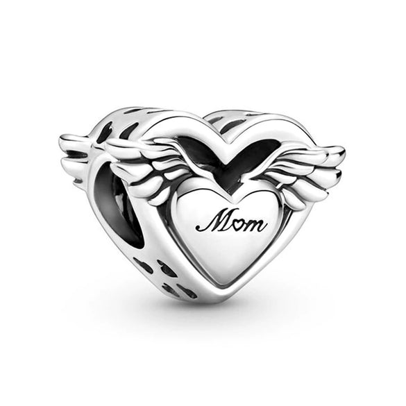 Metal Heartshaped Lettering Beads Accessories For Women's Fashion Diy Bracelet With Electroplating And Totem Design