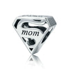Metal Heartshaped Lettering Beads Accessories For Women's Fashion Diy Bracelet With Electroplating And Totem Design