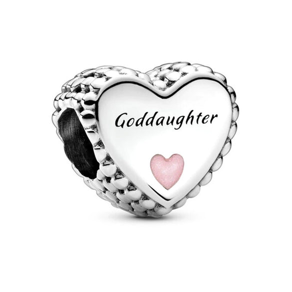 Metal Heartshaped Lettering Beads Accessories For Women's Fashion Diy Bracelet With Electroplating And Totem Design