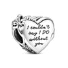 Metal Heartshaped Lettering Beads Accessories For Women's Fashion Diy Bracelet With Electroplating And Totem Design