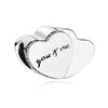 Metal Heartshaped Lettering Beads Accessories For Women's Fashion Diy Bracelet With Electroplating And Totem Design