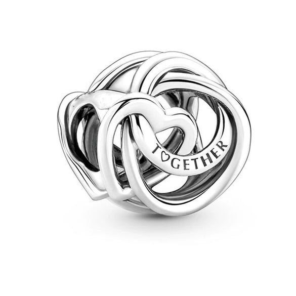 Metal Heartshaped Lettering Beads Accessories For Women's Fashion Diy Bracelet With Electroplating And Totem Design