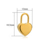 Metal Hollow Love Key Peach Heart Concentric Padlock Pendant Couple Necklace Diy Jewelry Accessories Electroplated