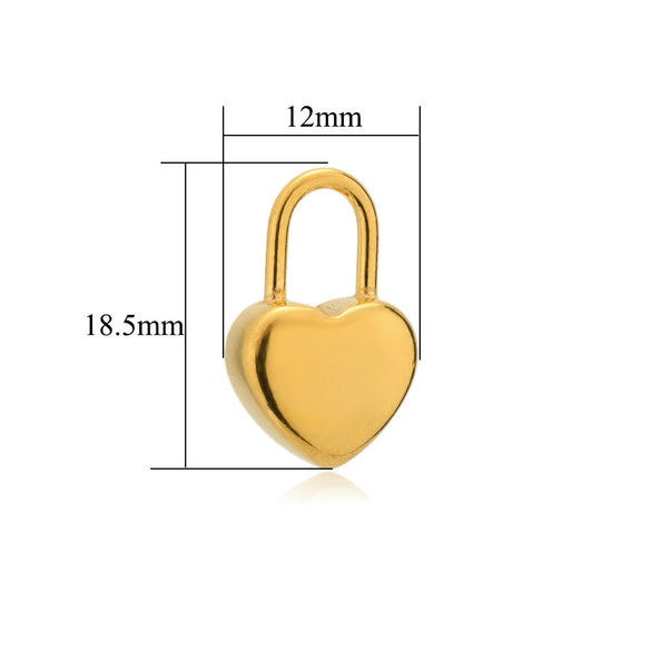 Metal Hollow Love Key Peach Heart Concentric Padlock Pendant Couple Necklace Diy Jewelry Accessories Electroplated