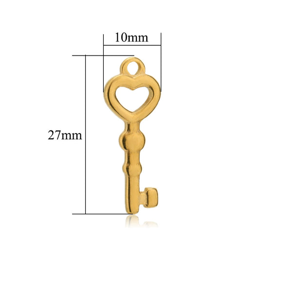 Metal Hollow Love Key Peach Heart Concentric Padlock Pendant Couple Necklace Diy Jewelry Accessories Electroplated