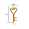 Metal Hollow Love Key Peach Heart Concentric Padlock Pendant Couple Necklace Diy Jewelry Accessories Electroplated