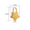 Metal Hollow Love Key Peach Heart Concentric Padlock Pendant Couple Necklace Diy Jewelry Accessories Electroplated