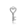 Metal Hollow Love Key Peach Heart Concentric Padlock Pendant Couple Necklace Diy Jewelry Accessories Electroplated