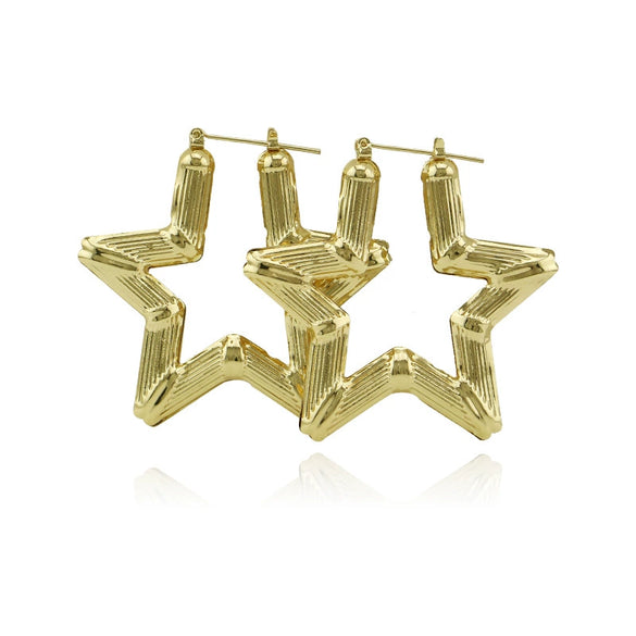 Metal Hoop Earrings Simple Geometric Style Electroplated Unisex Jewelry