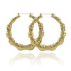 Metal Hoop Earrings Simple Geometric Style Electroplated Unisex Jewelry