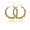 Metal Hoop Earrings Simple Geometric Style Electroplated Unisex Jewelry