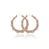 Metal Hoop Earrings Simple Geometric Style Electroplated Unisex Jewelry