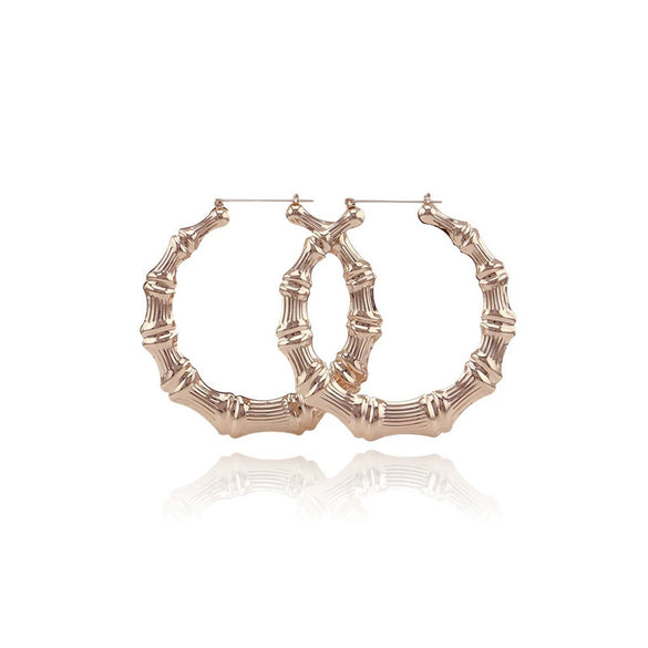 Metal Hoop Earrings Simple Geometric Style Electroplated Unisex Jewelry