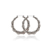 Metal Hoop Earrings Simple Geometric Style Electroplated Unisex Jewelry