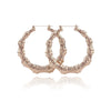 Metal Hoop Earrings Simple Geometric Style Electroplated Unisex Jewelry