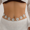 Metal Imitation Pearl Flower Waist Chain Body Chain For Female Versatile Style