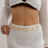 Metal Imitation Pearl Flower Waist Chain Body Chain For Female Versatile Style