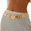 Metal Imitation Pearl Flower Waist Chain Body Chain For Female Versatile Style