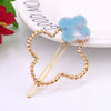 Metal Inlaid Crystal Fourleaf Clover Moon Frog Hair Clip For Women Wholesale
