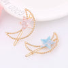 Metal Inlaid Crystal Fourleaf Clover Moon Frog Hair Clip For Women Wholesale