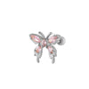 Metal Inlaid Zircon Butterfly Ear Bone Nail Princess Style Electroplating Processing