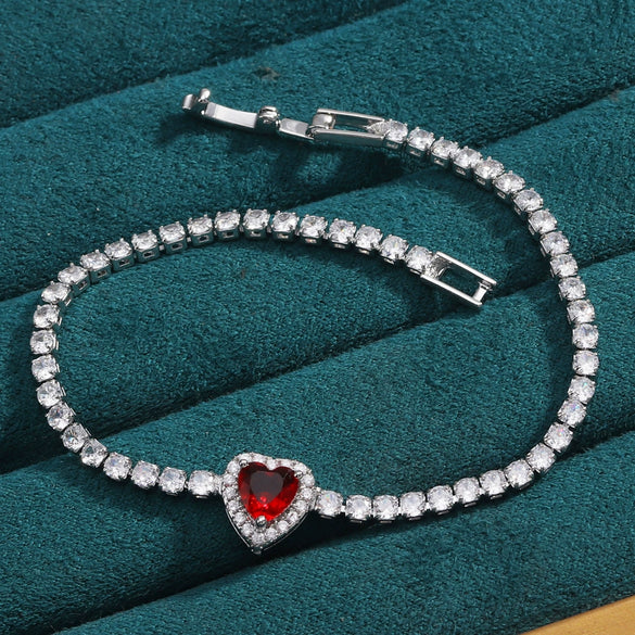Metal Inlaid Zircon Geometric Style Women's Light Luxury Bracelet