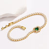 Metal Inlaid Zircon Geometric Style Women's Light Luxury Bracelet