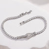 Metal Inlaid Zircon Geometric Style Women's Light Luxury Bracelet
